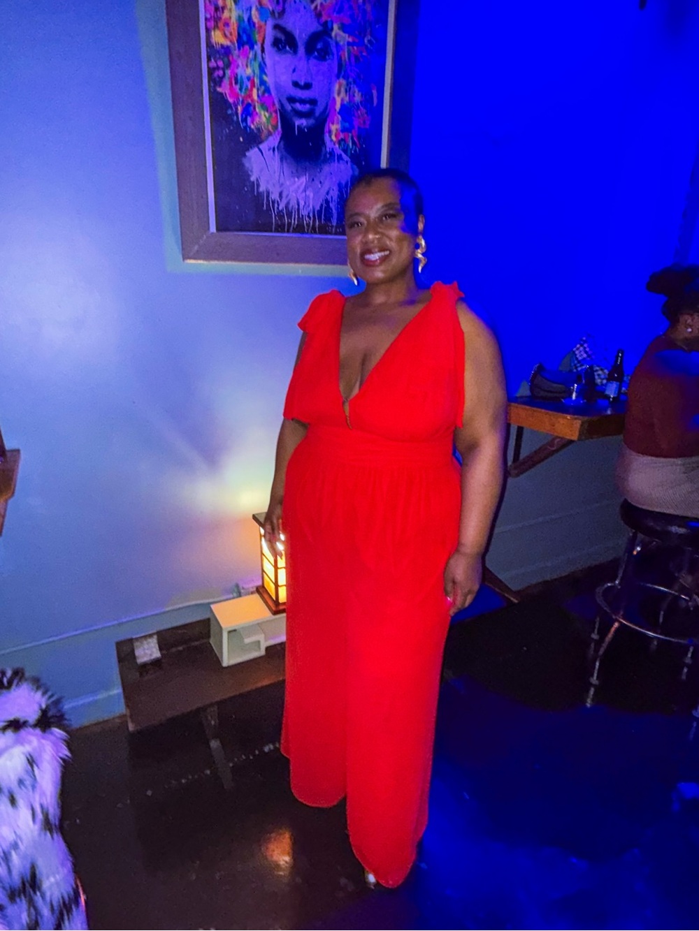 Fashion to Figure Red V-Neck Maxi Dress